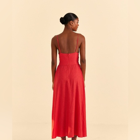 Farm Rio Elegant Red Maxi Dress - Picture 7 of 10